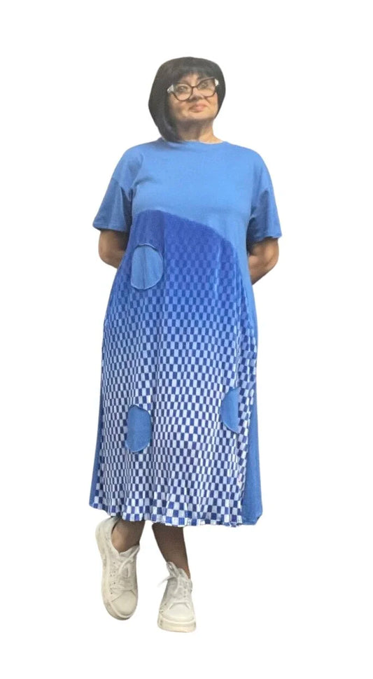 Sale 50% Off One Size Dress 3545 Blue