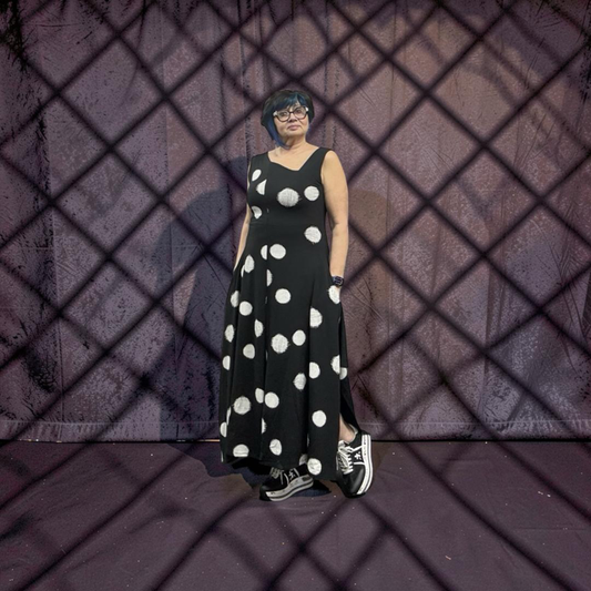 Matthildur dress 5000 black scratch print