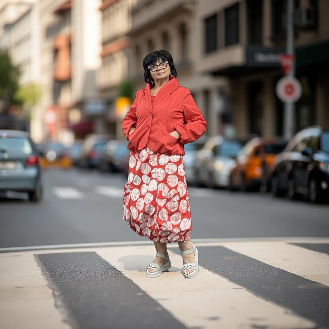 Luukaa Skirt 401 Mandarin Print