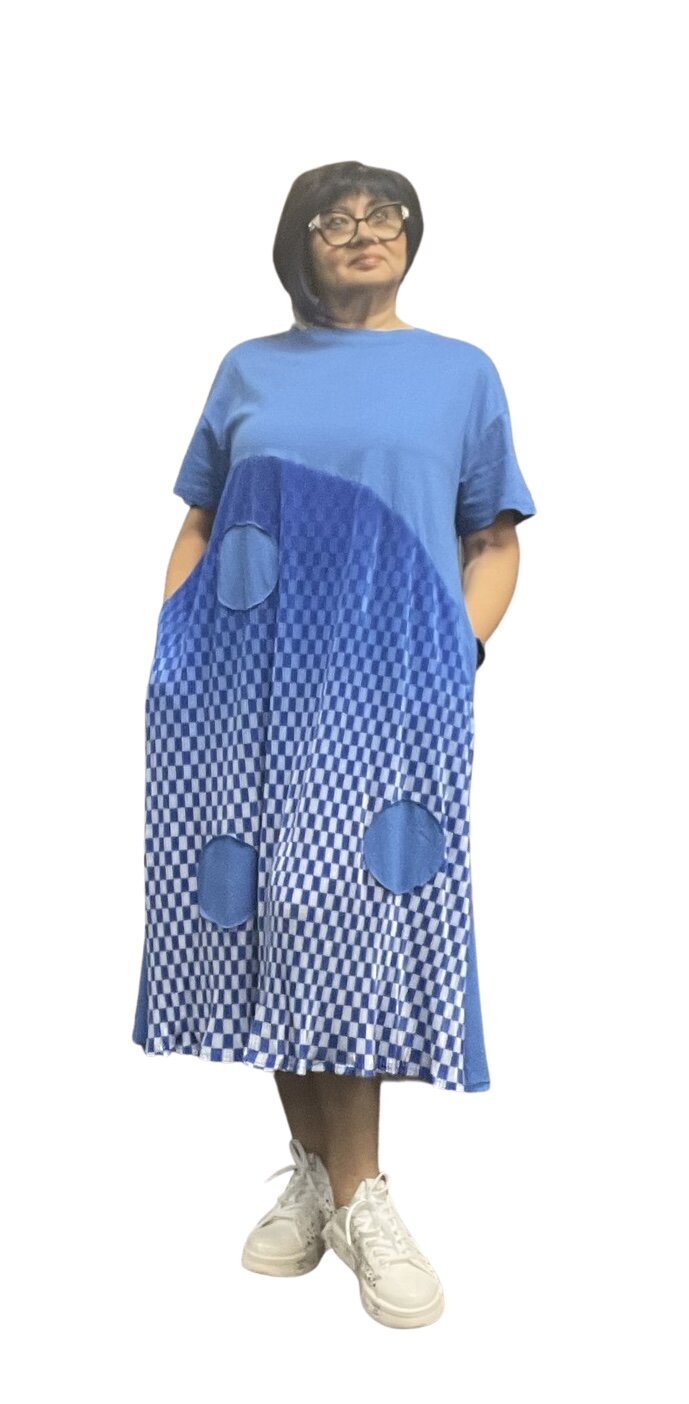 Sale 50% Off One Size Dress 3545 Blue