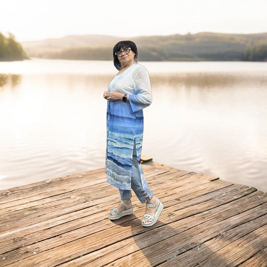 Dolcezza cover up  26812 sky blue print