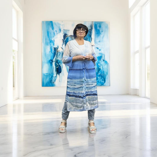 Dolcezza cover up  26812 sky blue print