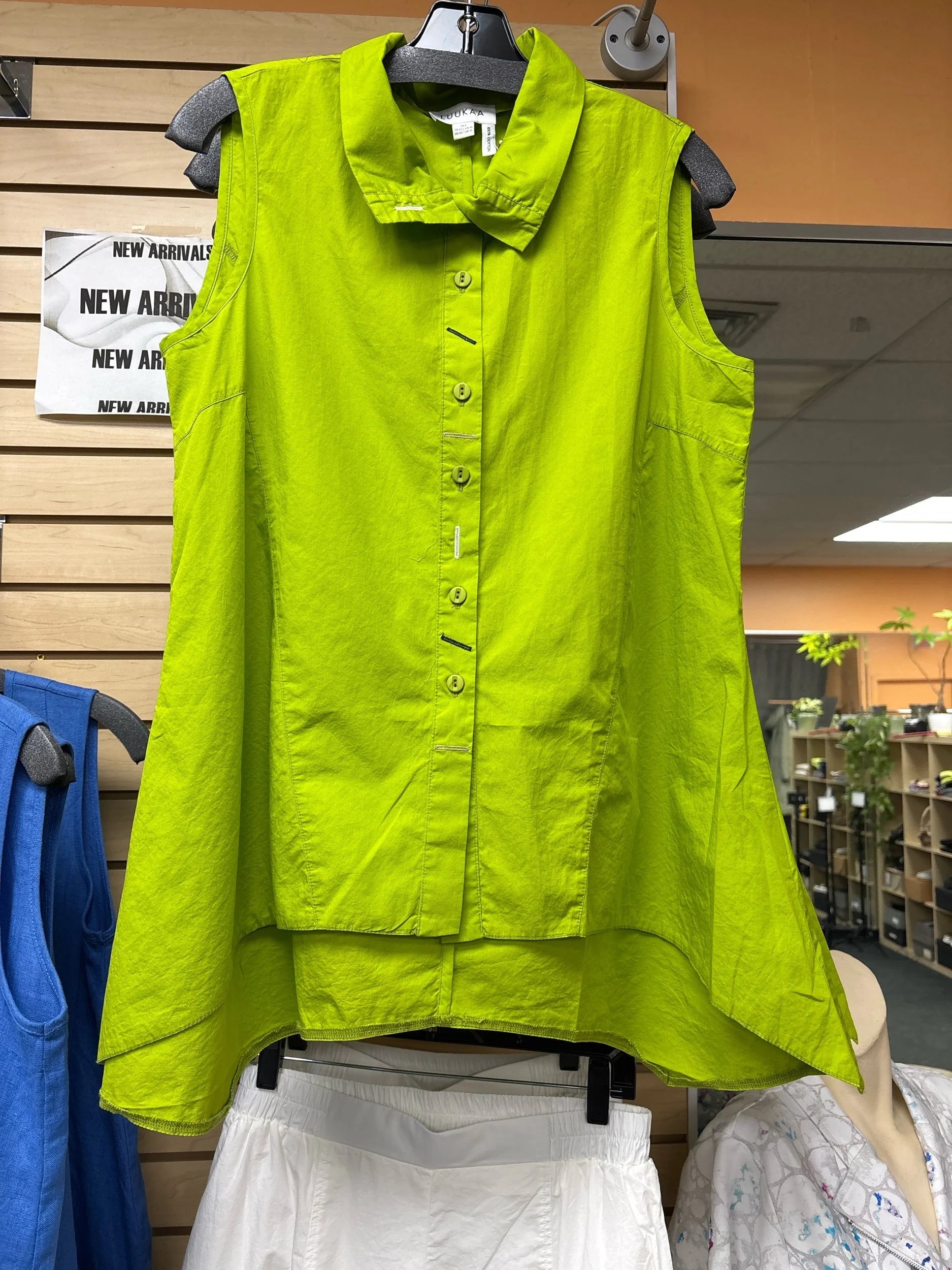 Sale 50% Off Luukaa Sleeveless Blouse 25y0131 Pistachio