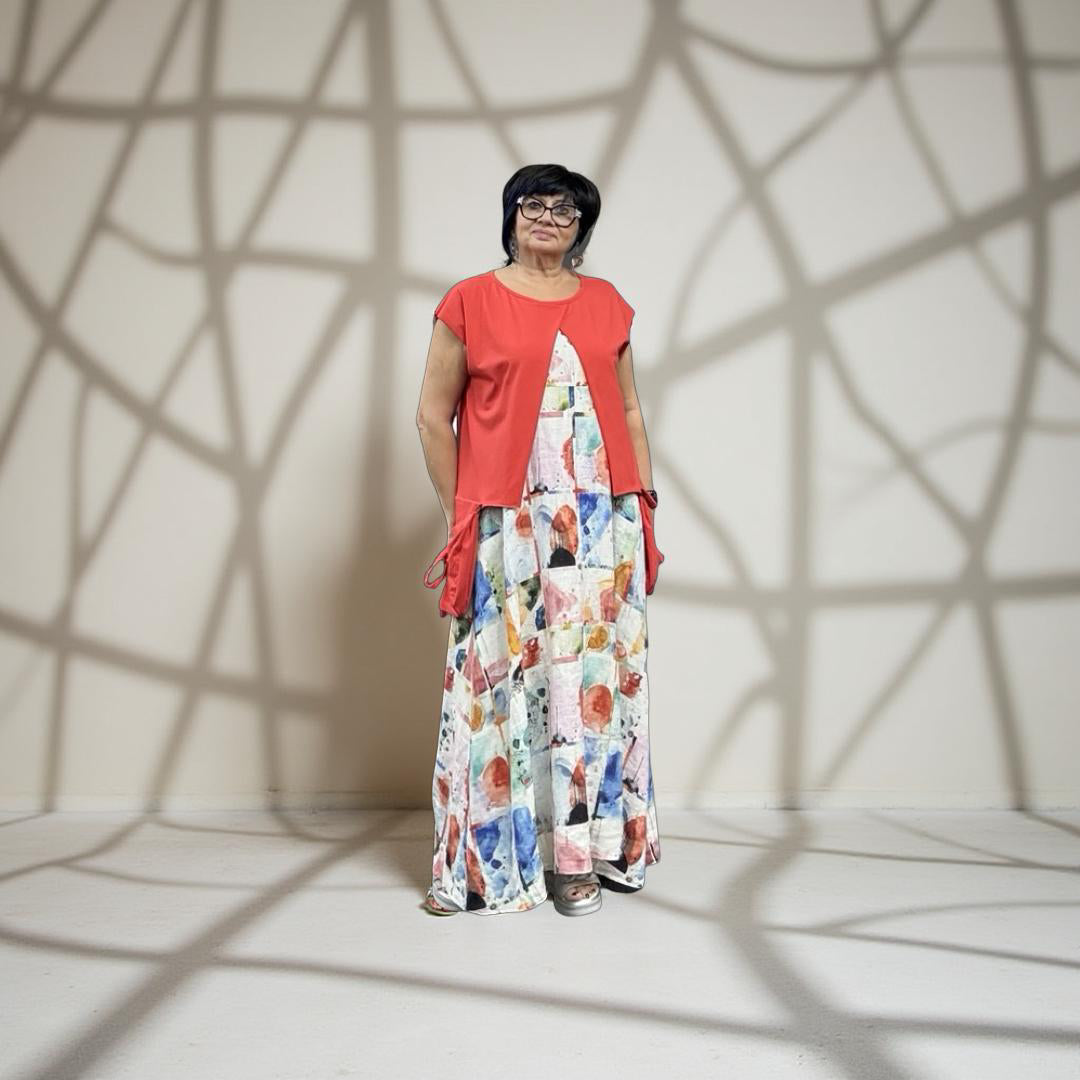 Luukaa Top Shrug 1160 Vermillion Red