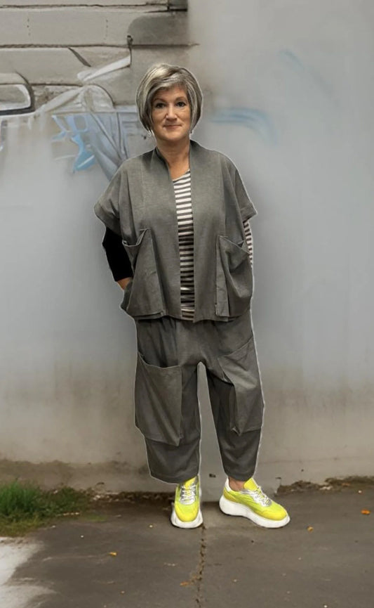 Sale 50% Off Alembika Top Ut979 B Grey / Stripes