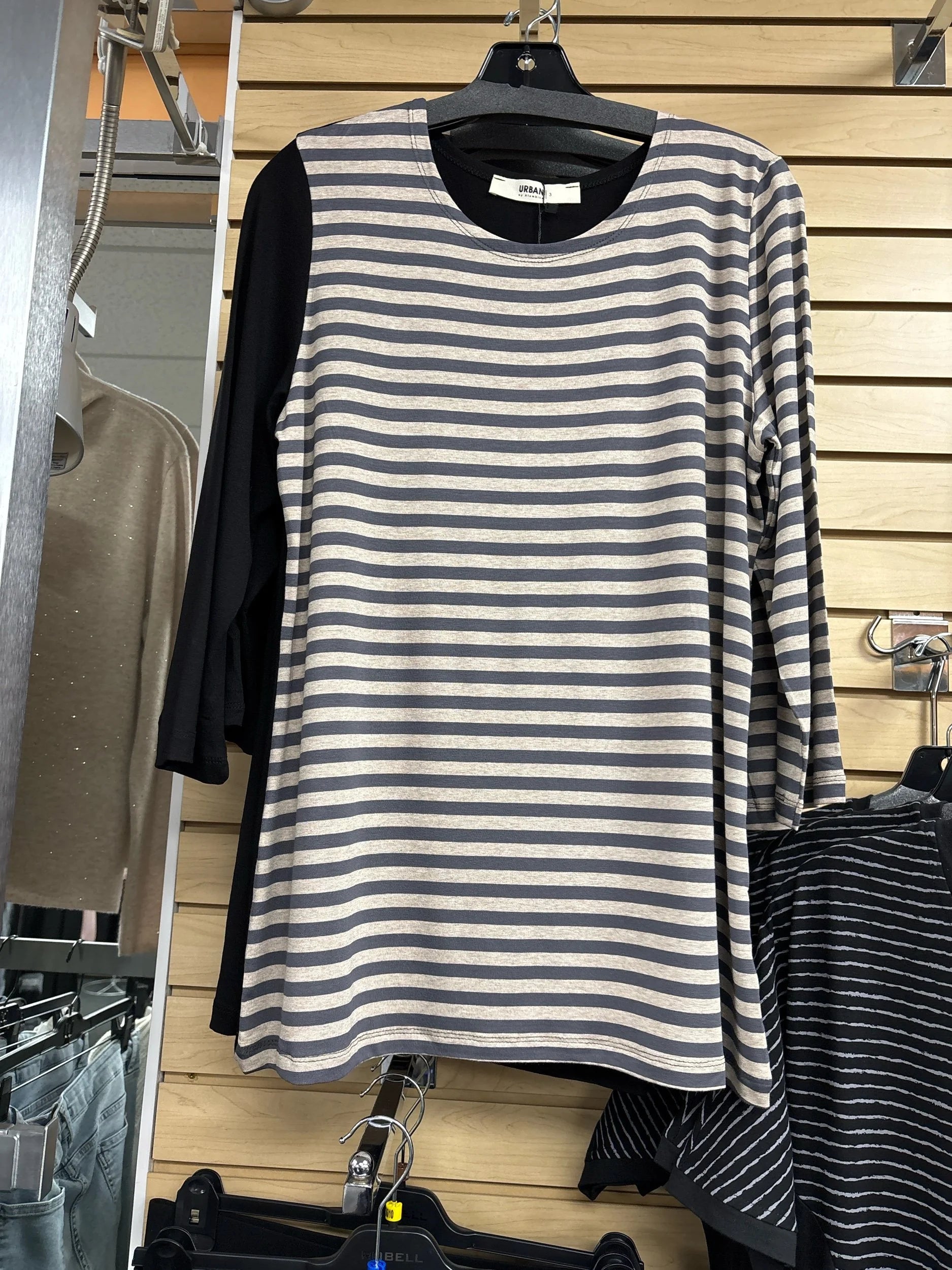 Sale 50% Off Alembika Top Ut979 B Black/ Stripes
