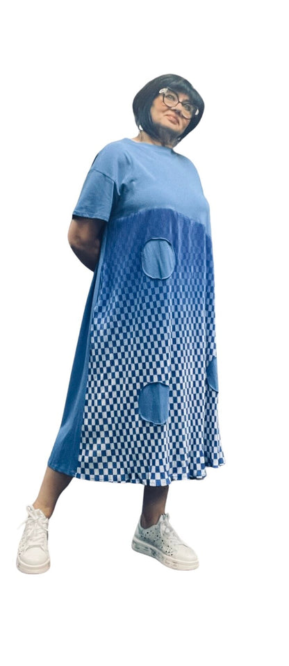 Sale 50% Off One Size Dress 3545 Blue