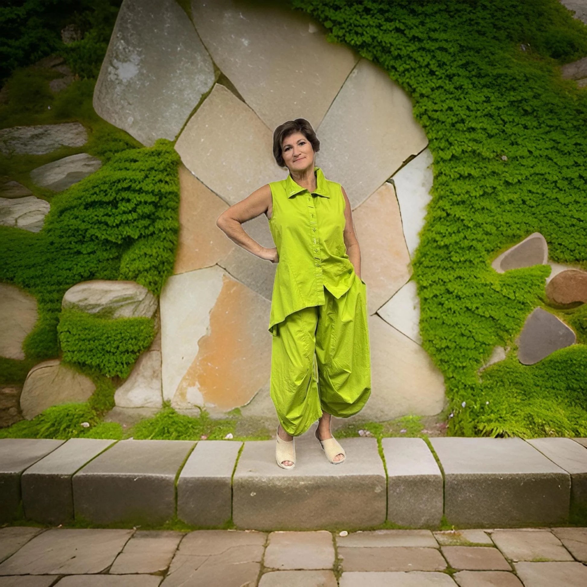 Sale 50% Off Luukaa Sleeveless Blouse 25y0131 Pistachio