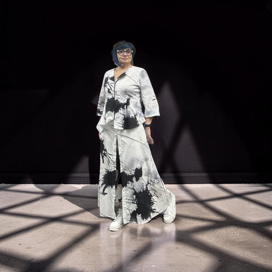 Ingrid Munt  skirt  pants 225 white/ black print