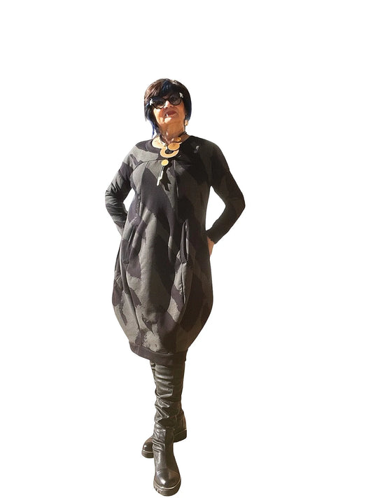 Sale 50% Off Black by K&m Dress 2220302 Print on Blank