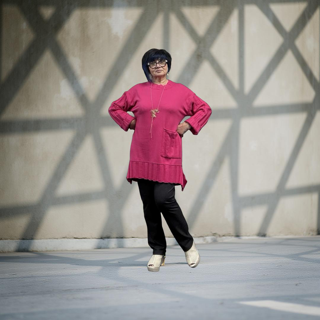 Sale 50% Off Noen Sweater Tunic 83665 Hot Pink