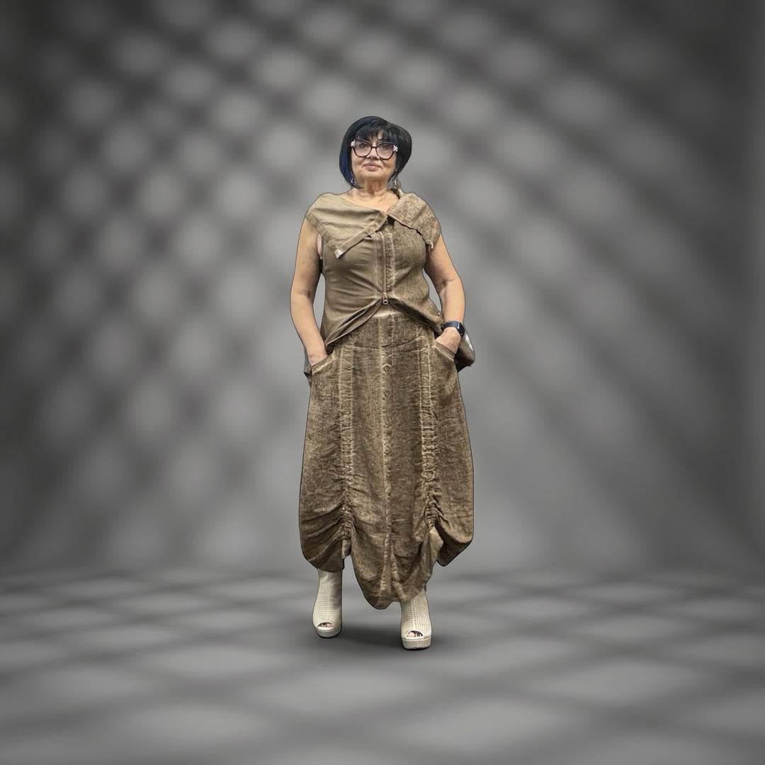 Zilberman Wardrobe Skirt 26019 Espresso Brown