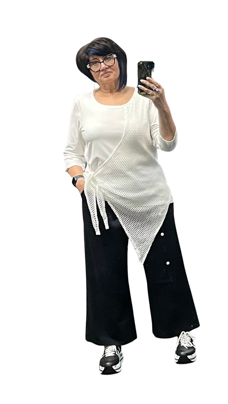 Sale 50% Off Elsewhere Aclare Top 20830 Off White Cotton Mesh