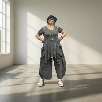 Zilberman Wardrobe Tunic Top 26039 Antrasite