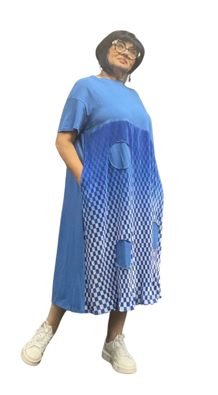 Sale 50% Off One Size Dress 3545 Blue