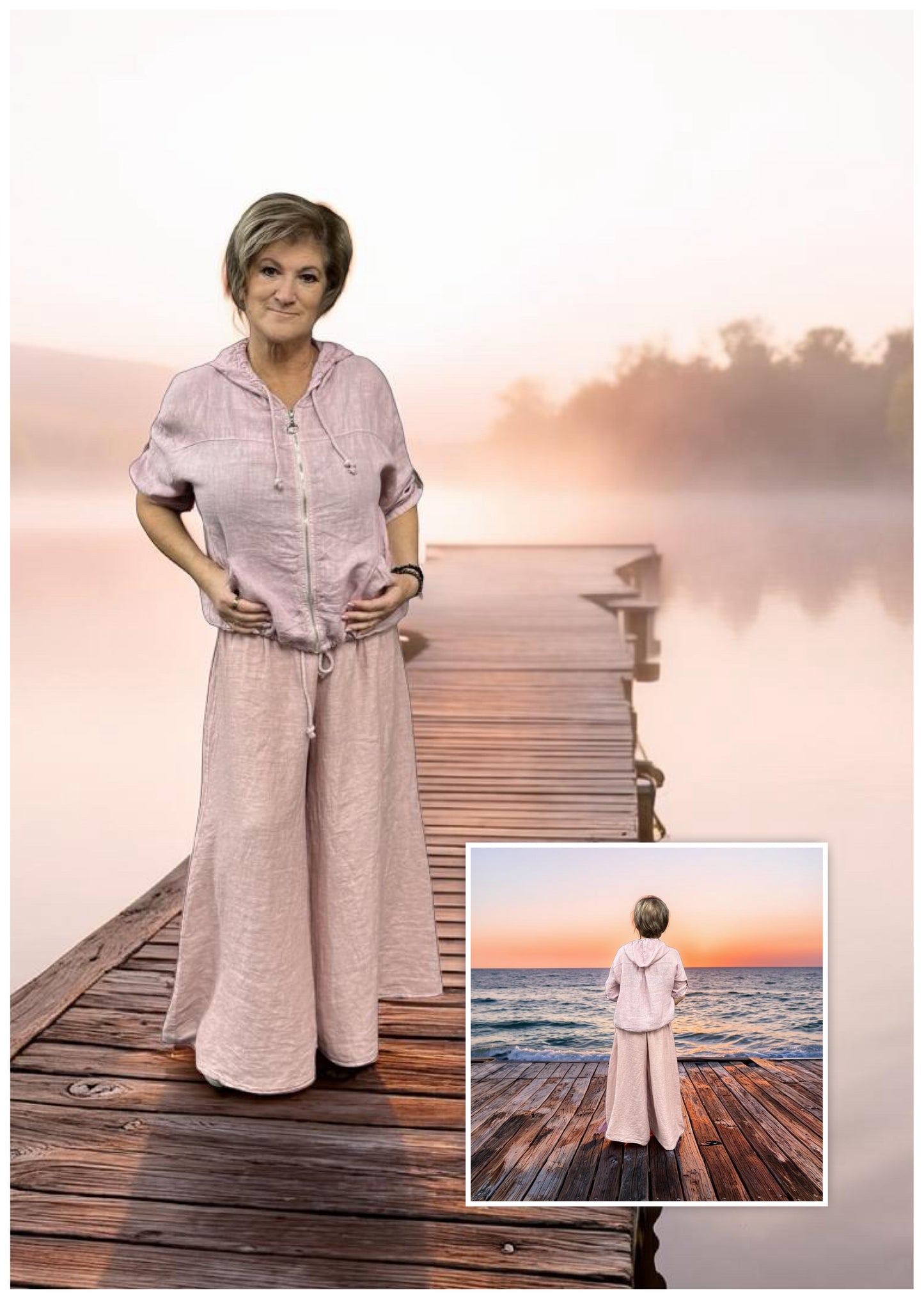 Me&G made in Italy sleeveless shirt F-B3624 rose
