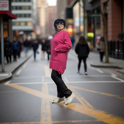 Sale 50% Off Noen Sweater Tunic 83665 Hot Pink