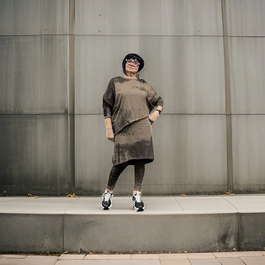 Sale 50% Off Black by K&m Tunic Dress 2320408 Print Oil