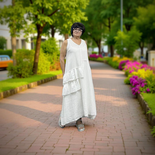 Luukaa Dress 519 Ecru with Lining