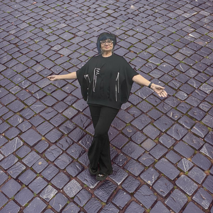 Bread & Butter Italy sweater St344 black with white application