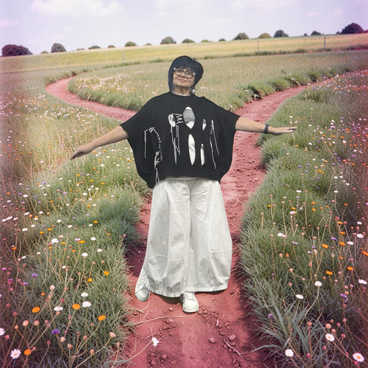 Bread & Butter Italy sweater St344 black with white application