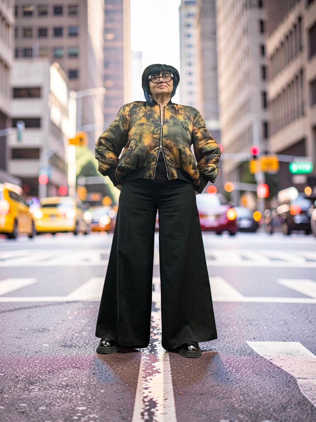 New F/W 26/27 NY77 Design jacket Notte 27033 mustard print