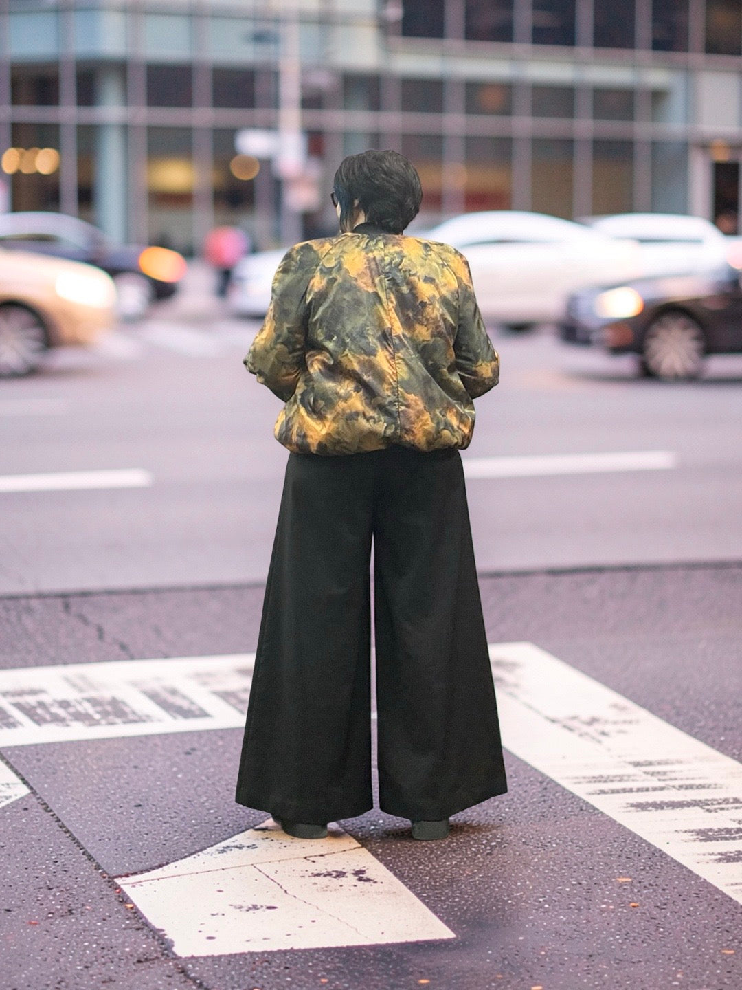 New F/W 26/27 NY77 Design jacket Notte 27033 mustard print