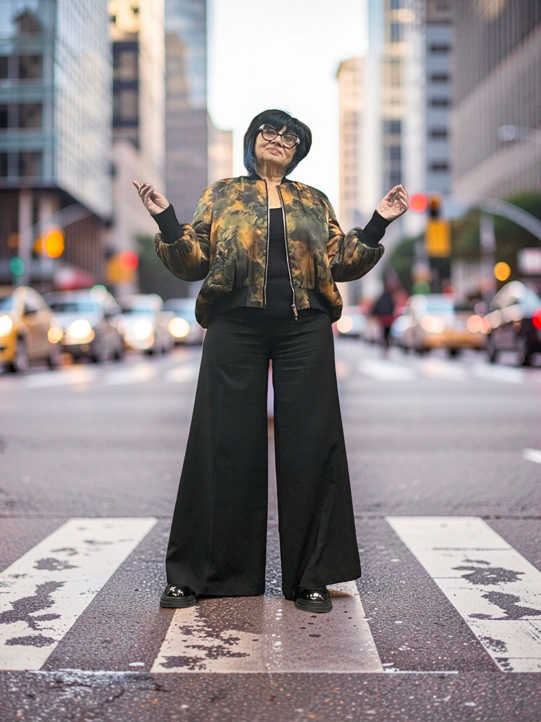 New F/W 26/27 NY77 Design jacket Notte 27033 mustard print