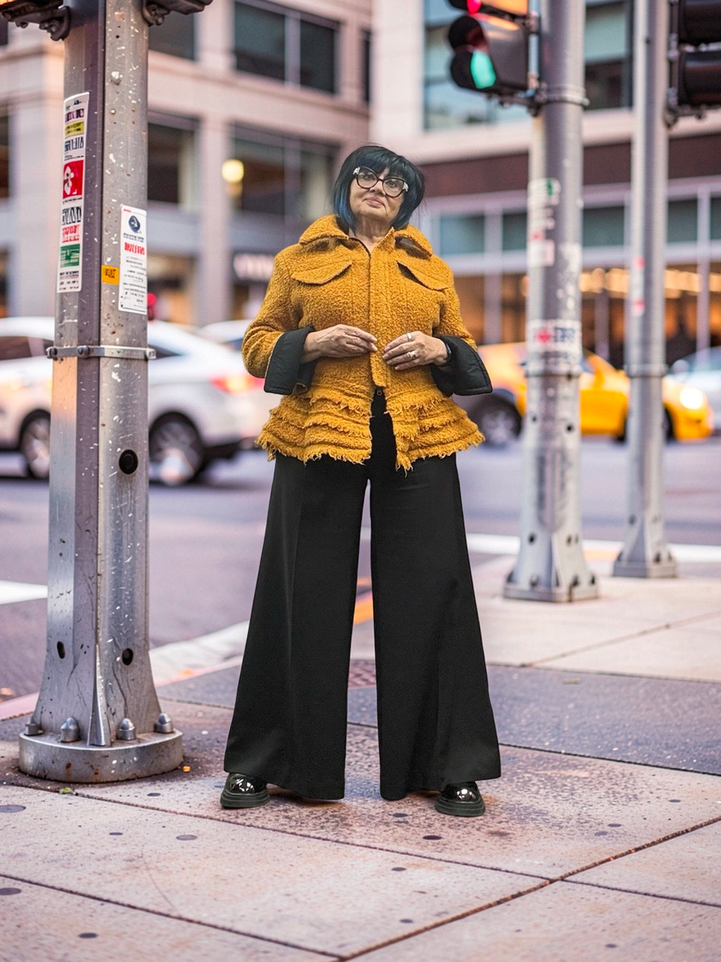New F/W 26/27 NY77 Design hooded jacket 27025 mustard