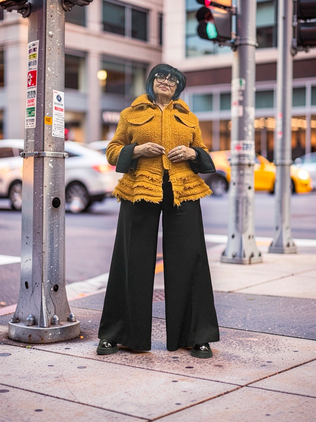 New F/W 26/27 NY77 Design hooded jacket 27025 mustard