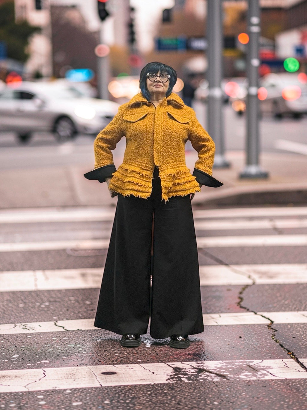 New F/W 26/27 NY77 Design hooded jacket 27025 mustard