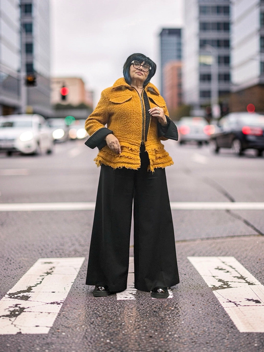 New F/W 26/27 NY77 Design hooded jacket 27025 mustard