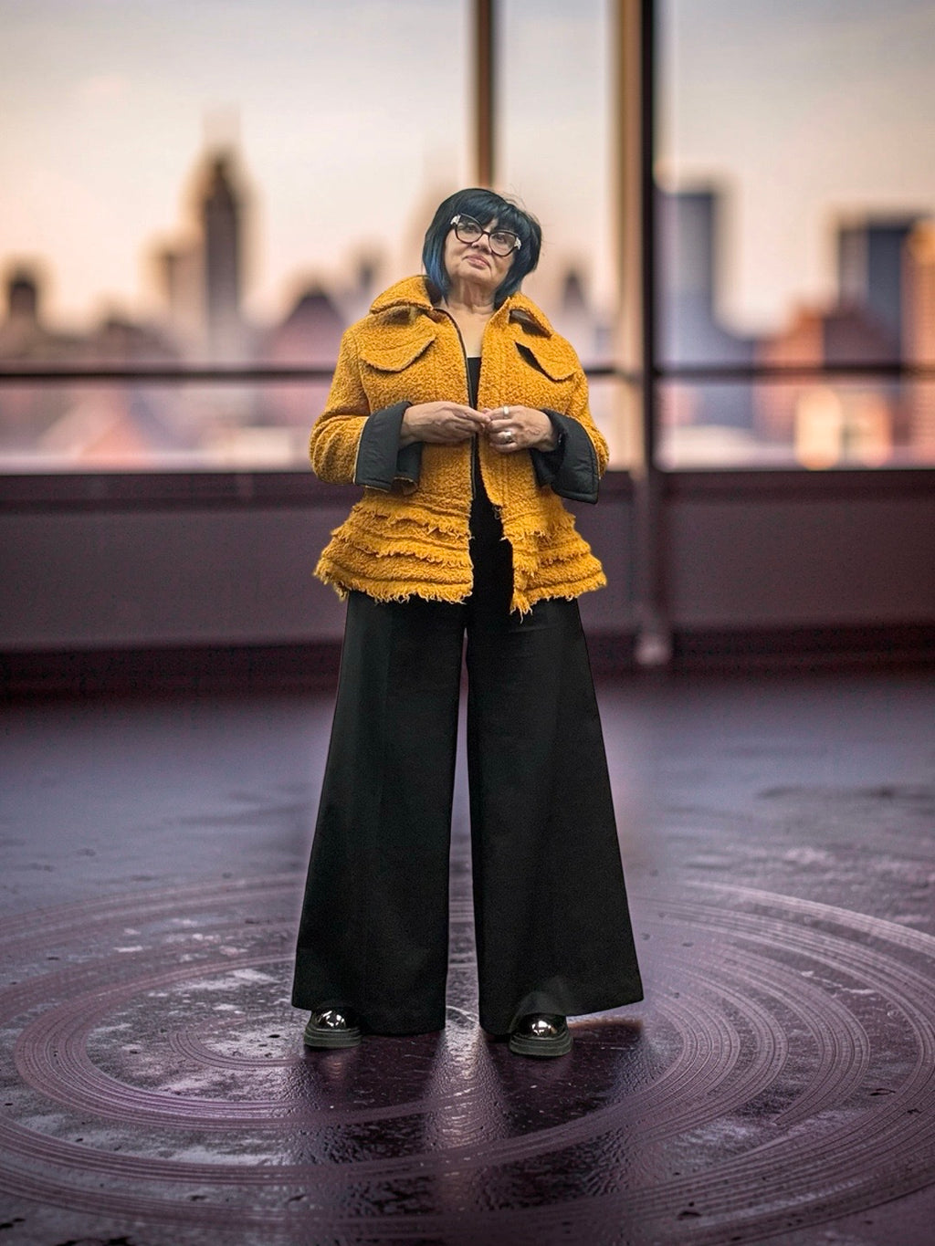 New F/W 26/27 NY77 Design hooded jacket 27025 mustard