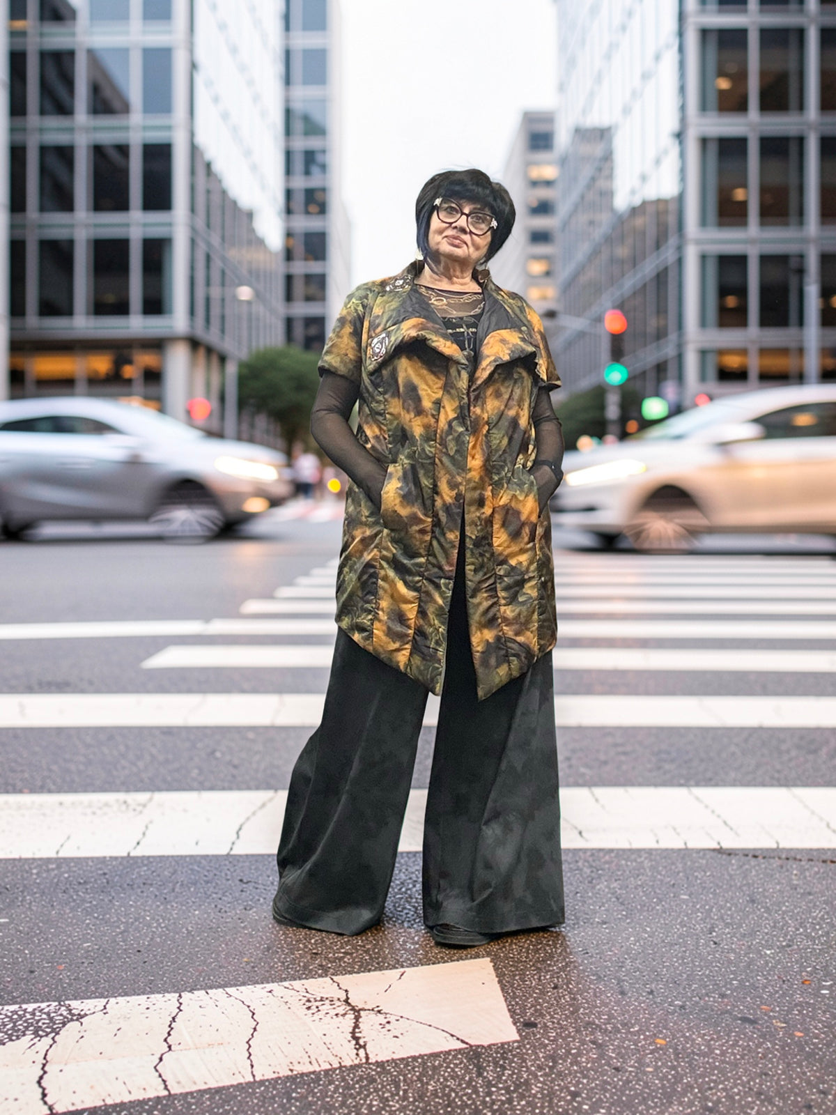New F/W 26/27 NY77 Design vest Stella mustard print