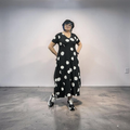 Matthildur dress 5002 black scratch print